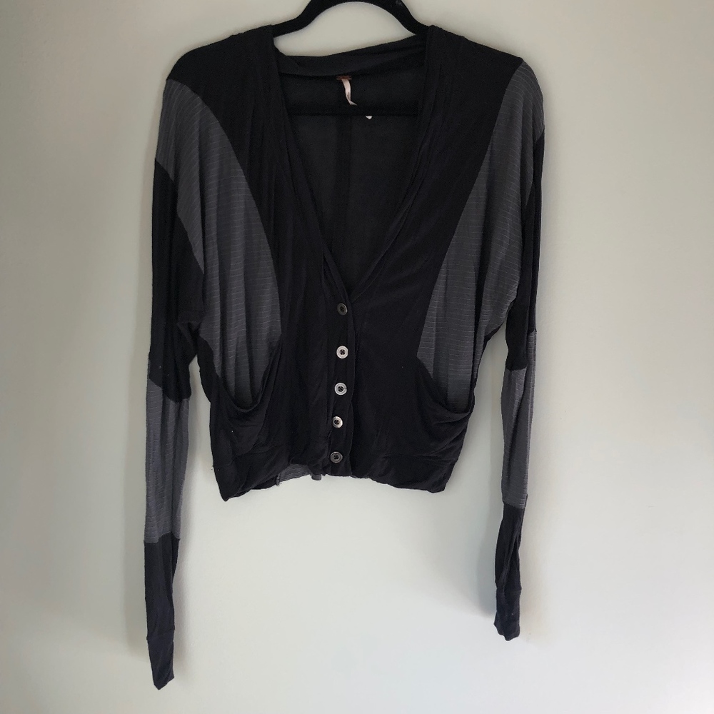 FREE PEOPLE COLORBLOCK CARDIGAN